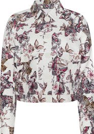 L'AGENCE Nyx Print Crop Jacket