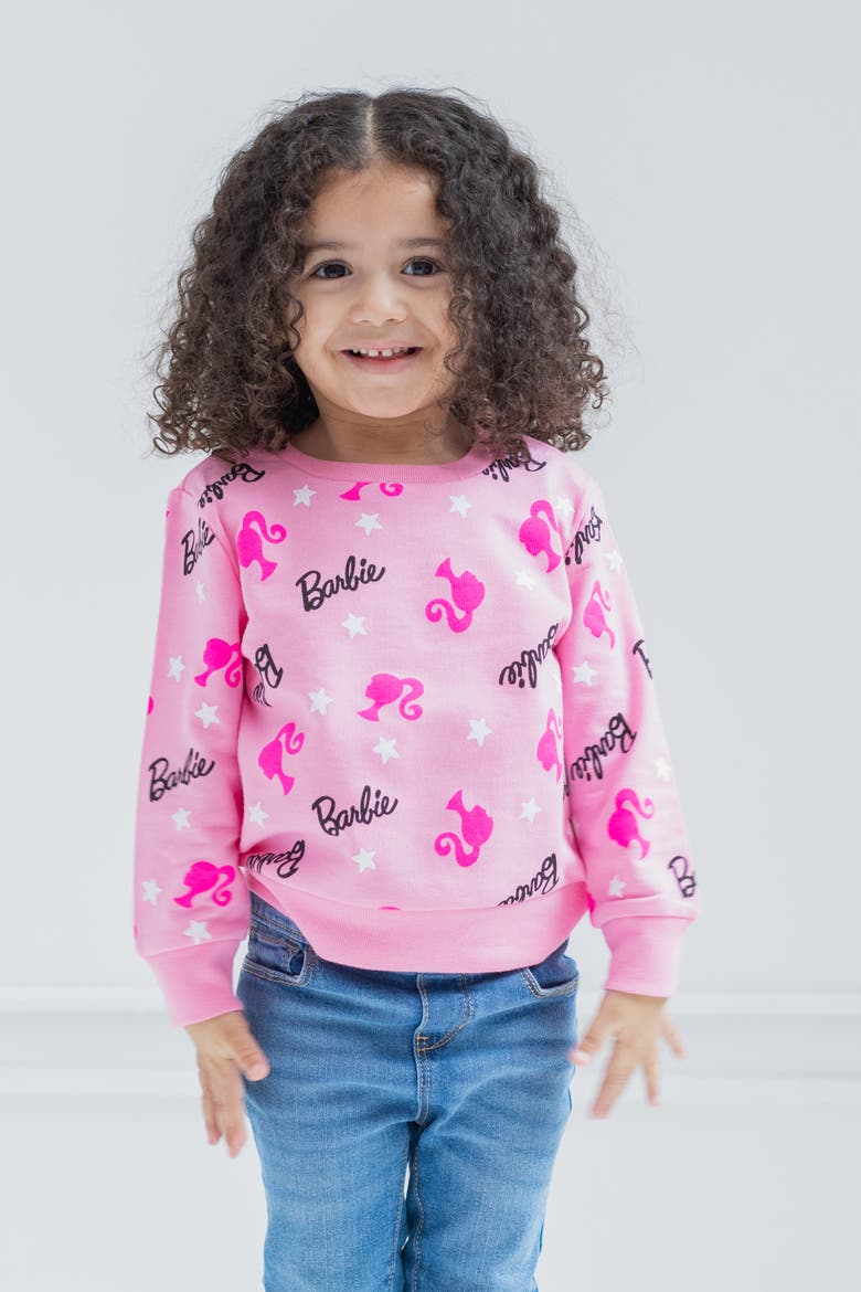 Crewneck Sweatshirt, Alternate, color, Barbie Pink