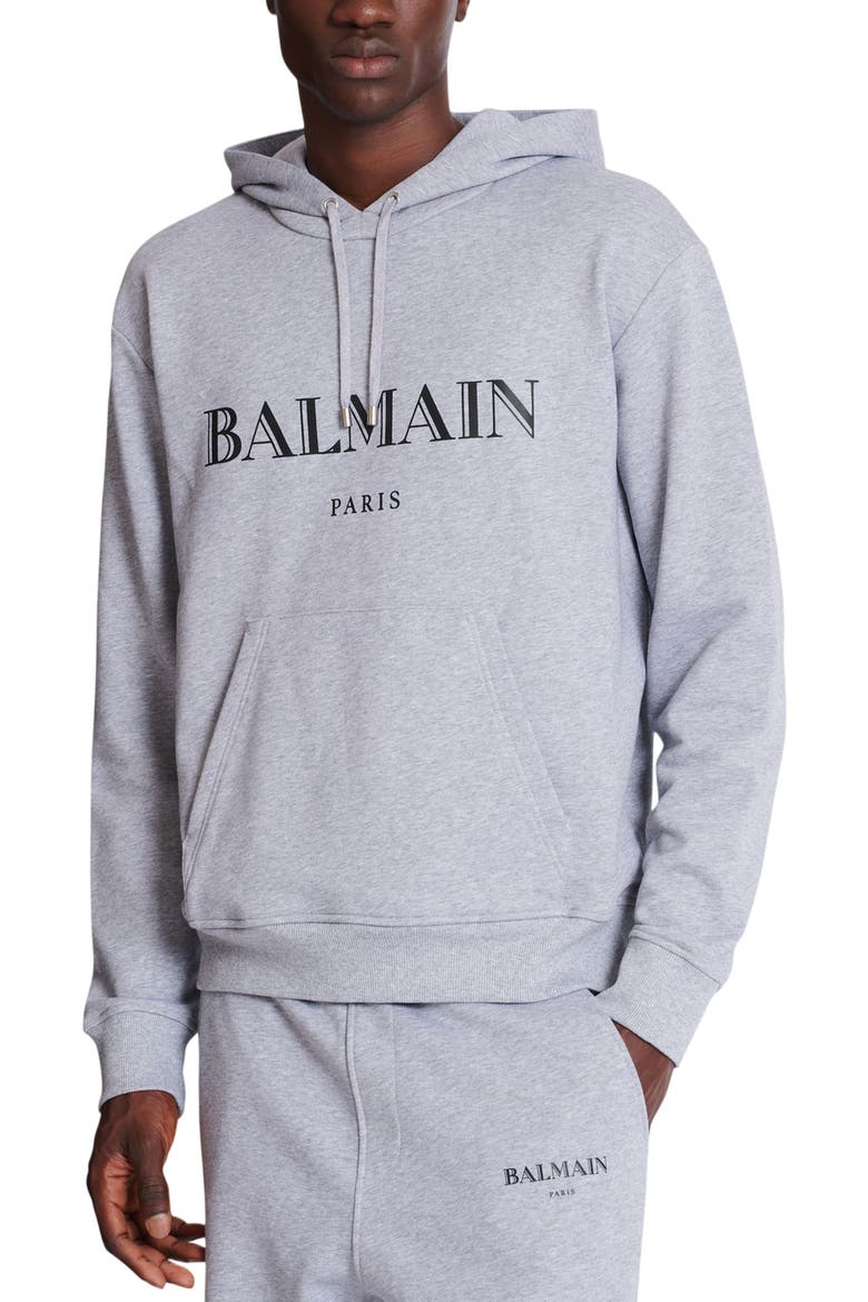 Printed Hoodie, Alternate, color, grey