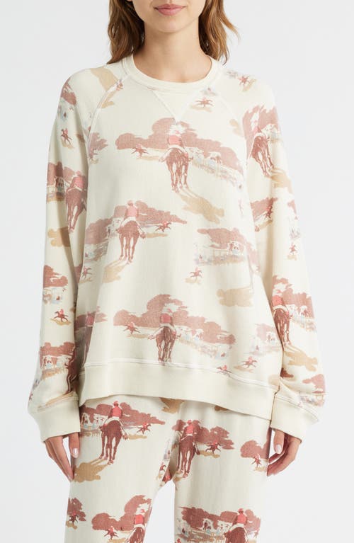 The Great . The Slouch Crewneck Sweatshirt In Neutral