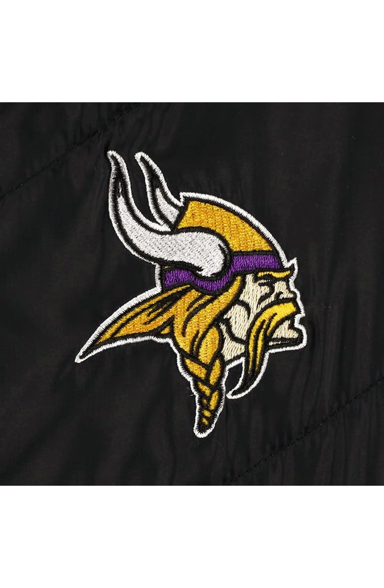 THE WILD COLLECTIVE Women's The Wild Collective Black Minnesota Vikings Puffer Full-Zip Hoodie, Alternate, color,