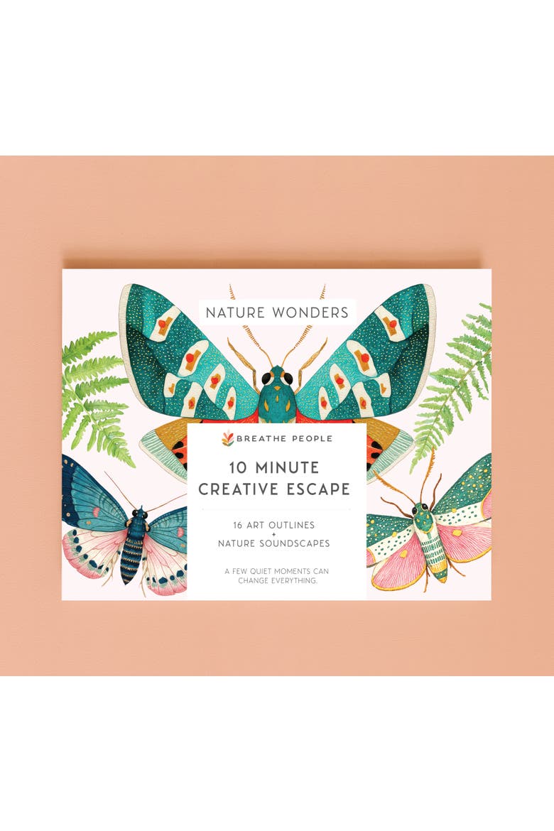 10 Minute Creative Escape Art Book, Nature Wonders, Alternate, color, Leafy Green