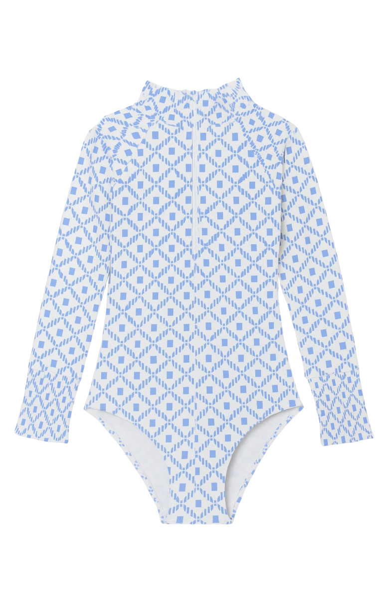 Hermoza Little Gayle One-Piece Swimsuit, Main, color, Santorini Dots