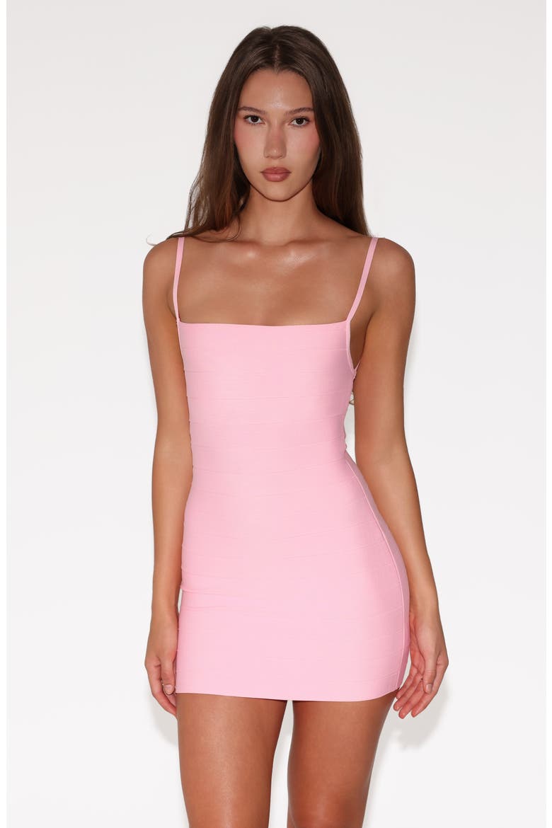 Midori Bandage Body-Con Minidress, Alternate, color, BABY PINK