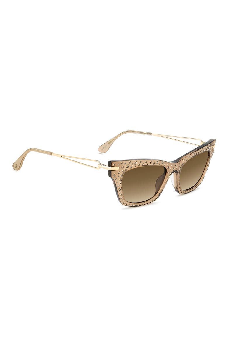 52mm Gradient Cat Eye Sunglasses, Alternate, color, BEIGE/ BROWN