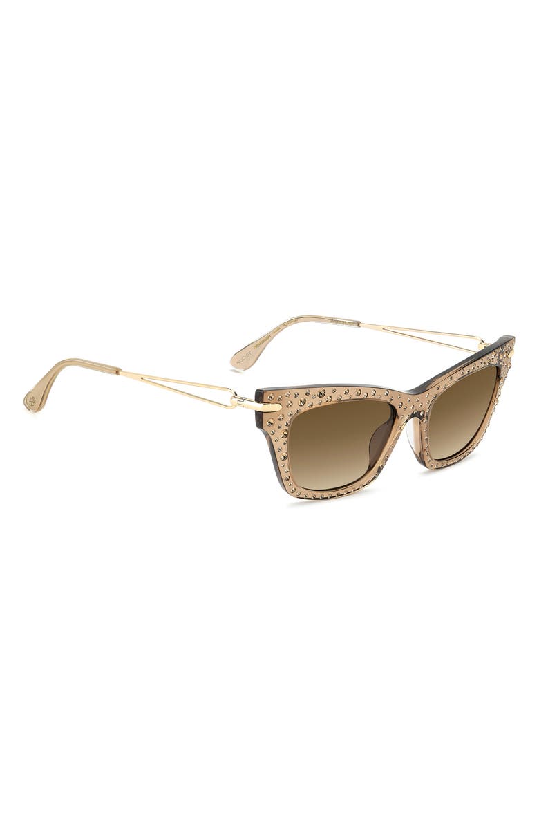 Stuart Weitzman 52mm Gradient Cat Eye Sunglasses, Alternate, color, Beige/ Brown