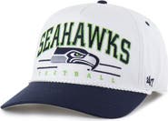 '47 Men's '47 White/College Navy Seattle Seahawks Roscoe Two-Toned Hitch Adjustable Hat