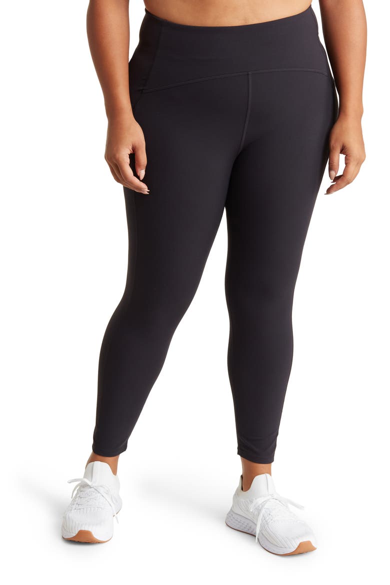 Studio Luxe High Waist Pocket Leggings, Main, color, BLACK