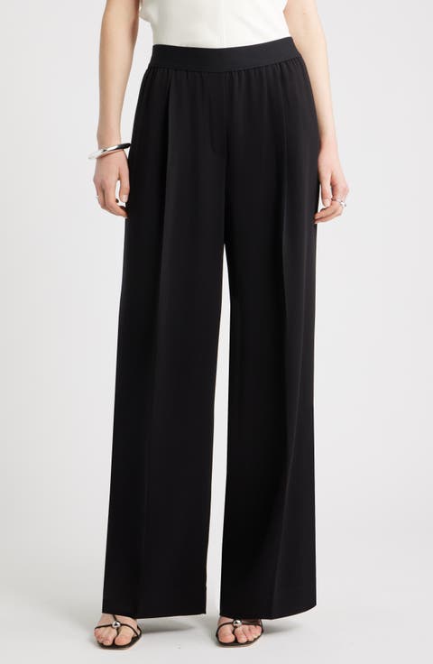 Pleat Front Pull-On Pants
