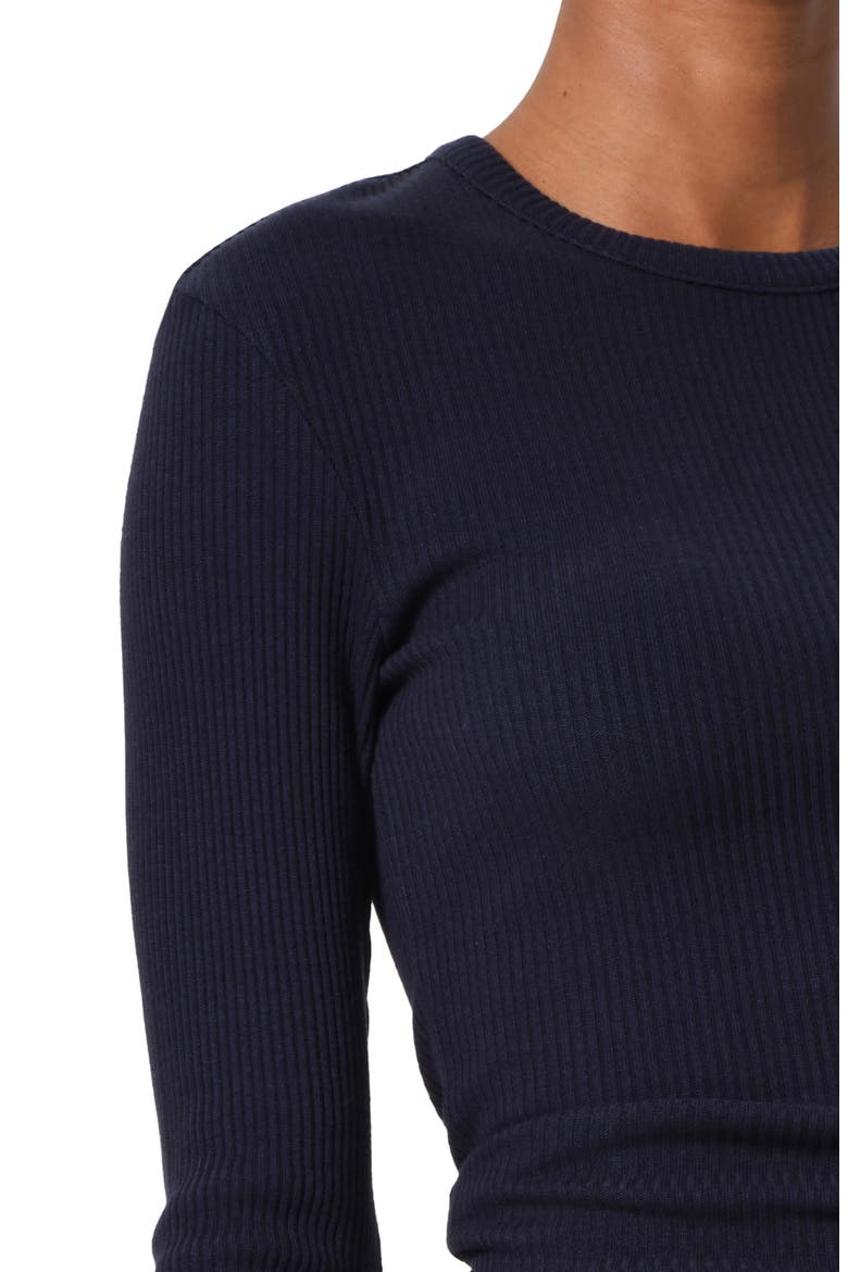 Bina Rib Crewneck Sweater, Alternate, color, NAVY