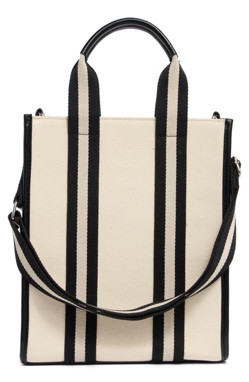 Bcbg Contrast Pocket Mini Tote Bag In Natural Black