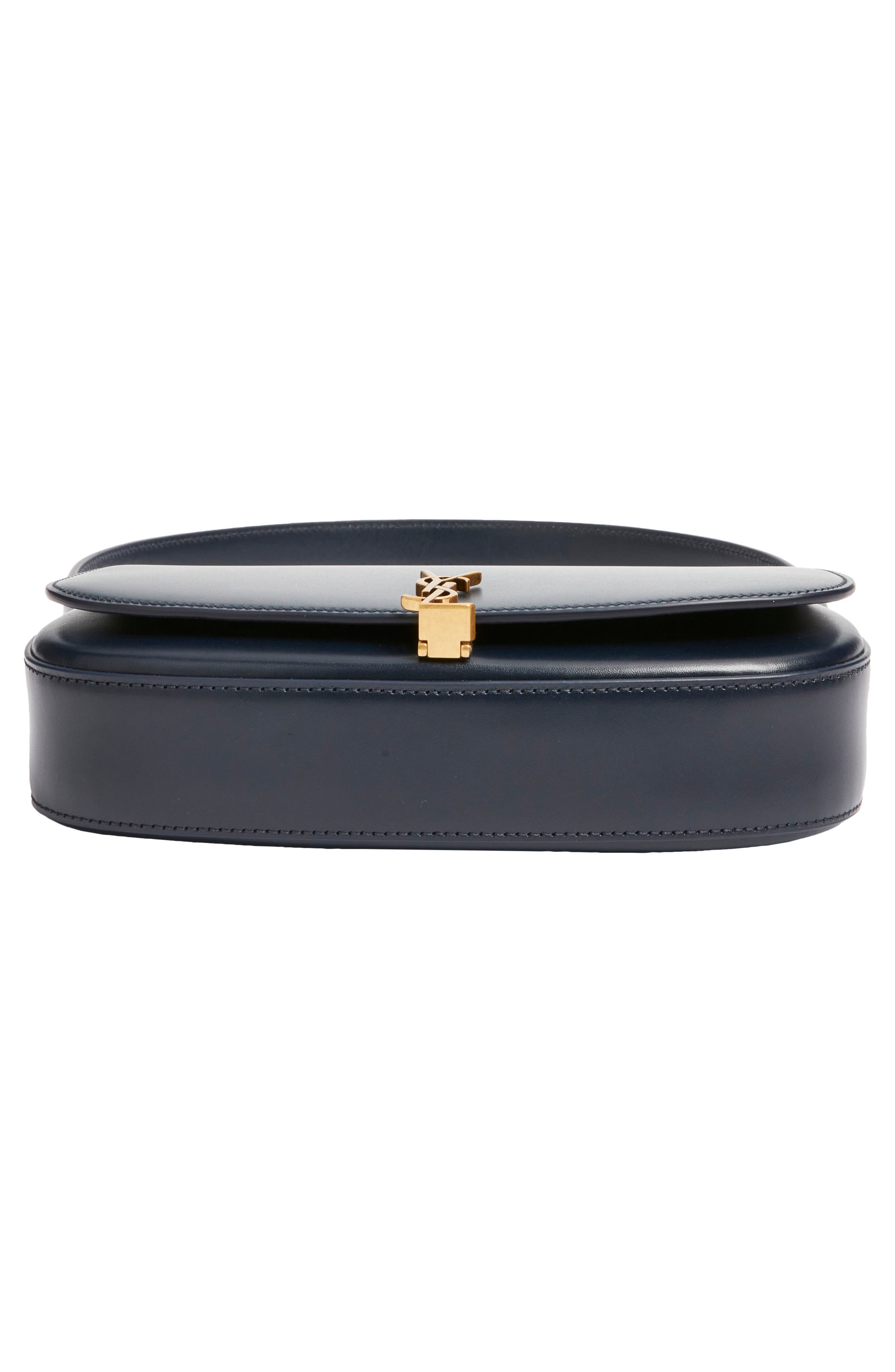 Mini Voltaire Leather Shoulder Bag, Alternate, color, DEEP BLUE