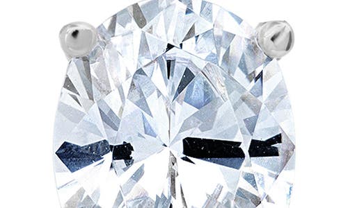 Crislu Oval Cut Cubic Zirconia Stud Earrings In Metallic