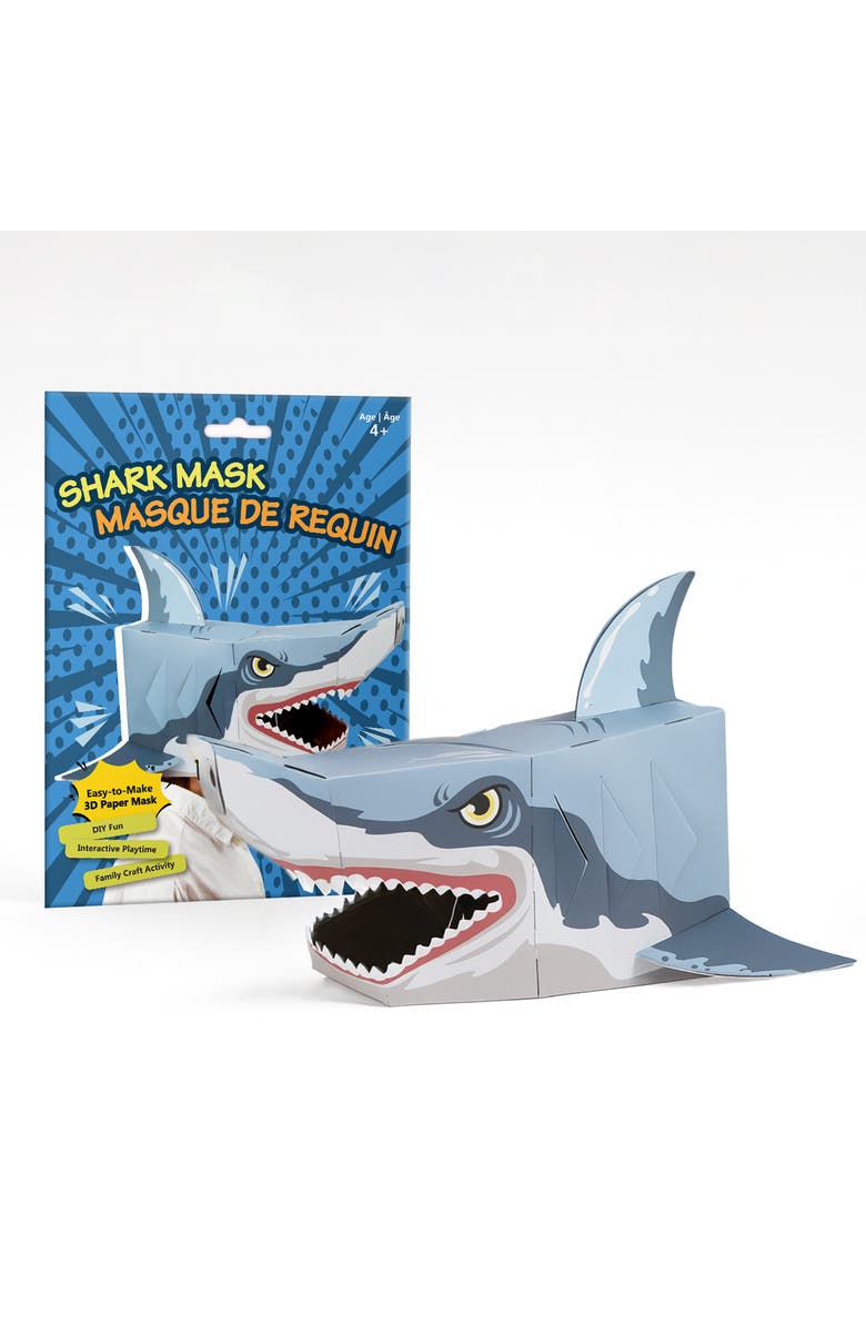 3D Paper Mask 3D Paper Shark Mask Craft for Kids (2 Pack), Fun & Easy Activity for Creative Play, Main, color, Blue
