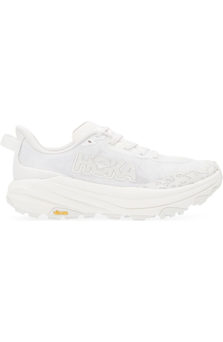 HOKA Speedgoat 6 Trail Running Shoe, Alternate, color, White / Frost