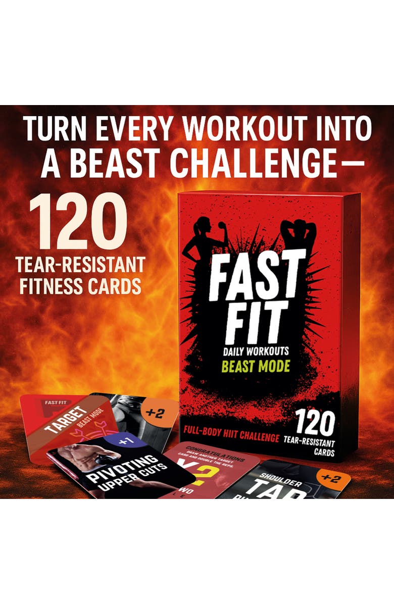 Quokka Fast Fit Workout Cards Set - Full Body Fitness Training Deck, Alternate, color, Beast