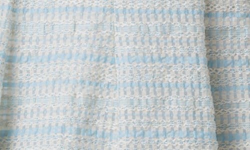 Akris Punto Tweed Fit-flare Mini Dress In Ice Blue-cream