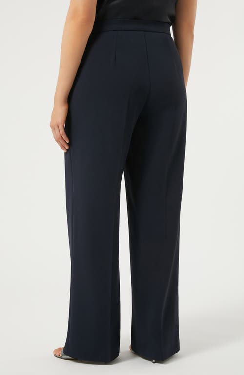 Shop Marina Rinaldi Riccor Cady Wide Leg Trousers In Midnight Blue