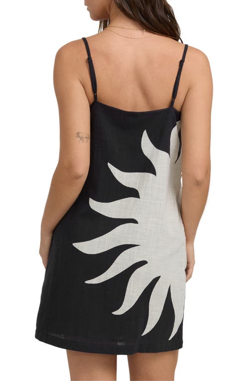 Billabong Sunburst Spaghetti Strap Minidress In Black
