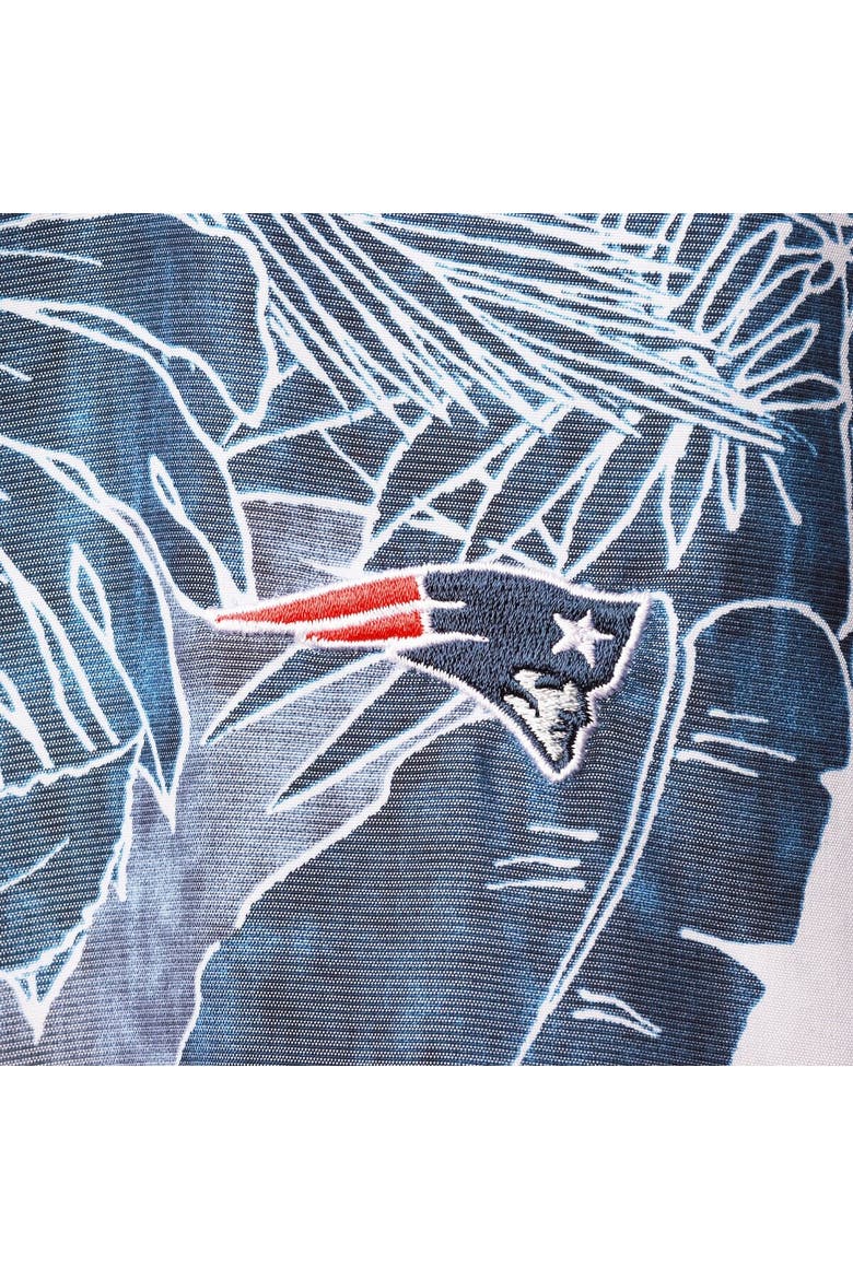 Men's Tommy Bahama Navy New England Patriots Coconut Point Playa Floral IslandZone Button-Up Shirt, Alternate, color, Navy