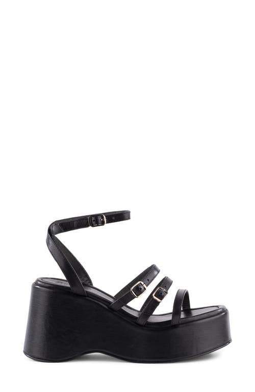 Seychelles Grapefruit Platform Wedge Sandal In Black