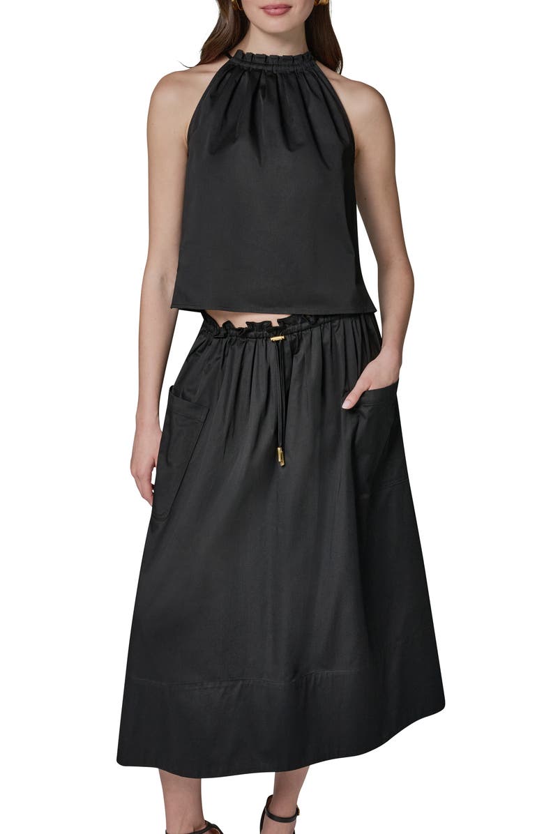 DONNA KARAN WEEKEND Two-Piece Sleeveless Dress, Main, color, Black