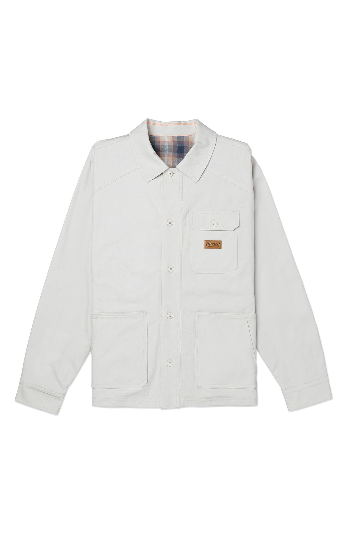 Hurley Bixby Flannel Lined Canvas Heavyweight Button Up Shirt