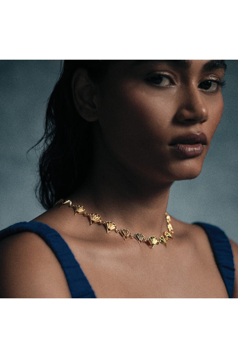 PANKHA NECKLACE, Alternate, color, Gold Plated