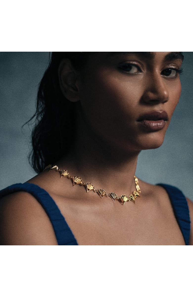 Dhwani Bansal Pankha Necklace, Alternate, color, Gold Plated