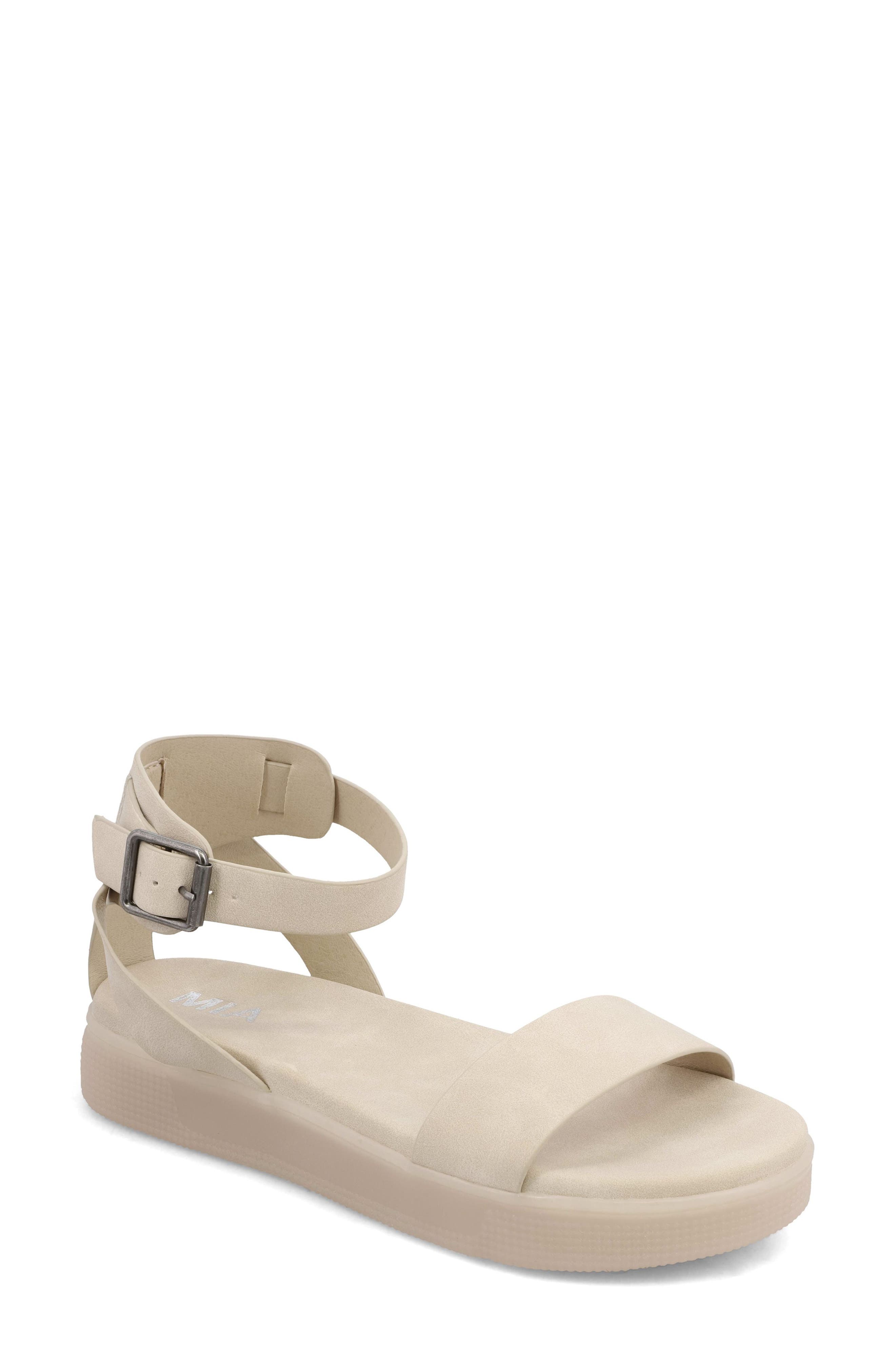 MIA Ellen Platform Sandal, Main, color, Ecru
