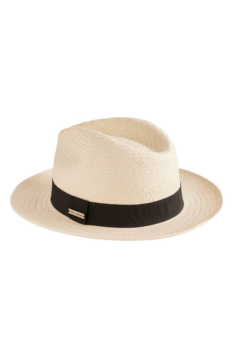 Ted Baker London Adrien Paper Straw Panama Hat, Alternate, color, 