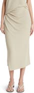 Vince Side Drape Knit Midi Skirt