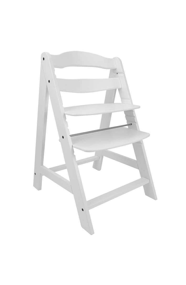 509 Crew 509 Sky Wooden Chair W/ Adjustable Seat & Footrest, White, Main, color, 