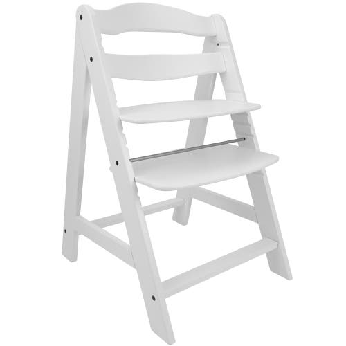 509 Crew 509 Sky Wooden Chair W/ Adjustable Seat & Footrest, White