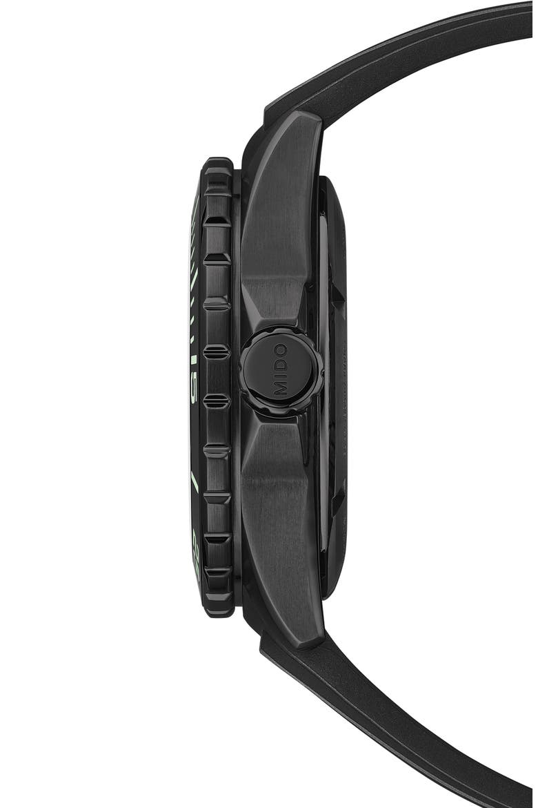 Ocean Star 600 Chronometer Bracelet Watch & Rubber Strap Gift Set, 43.5mm, Alternate, color, BLACK