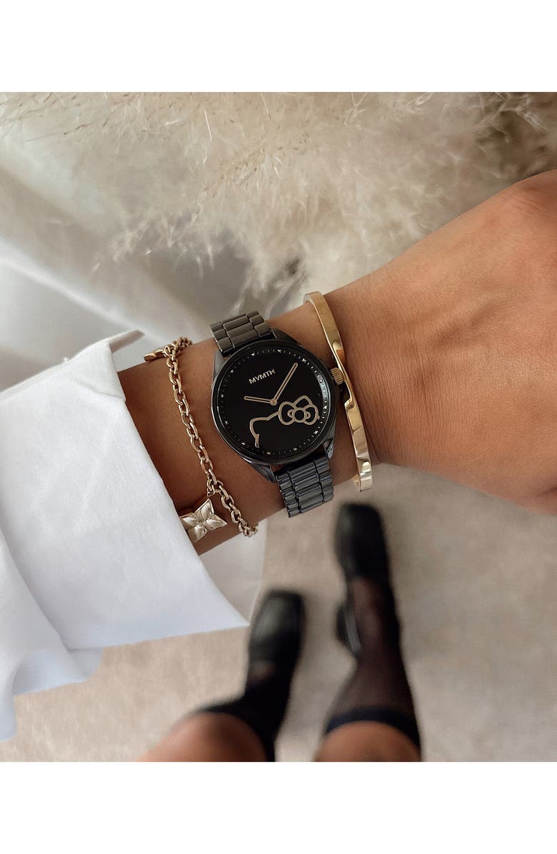 MVMT x Hello Kitty<sup>®</sup> Coronada Ceramic Bracelet Watch, 42mm, Alternate, color, 