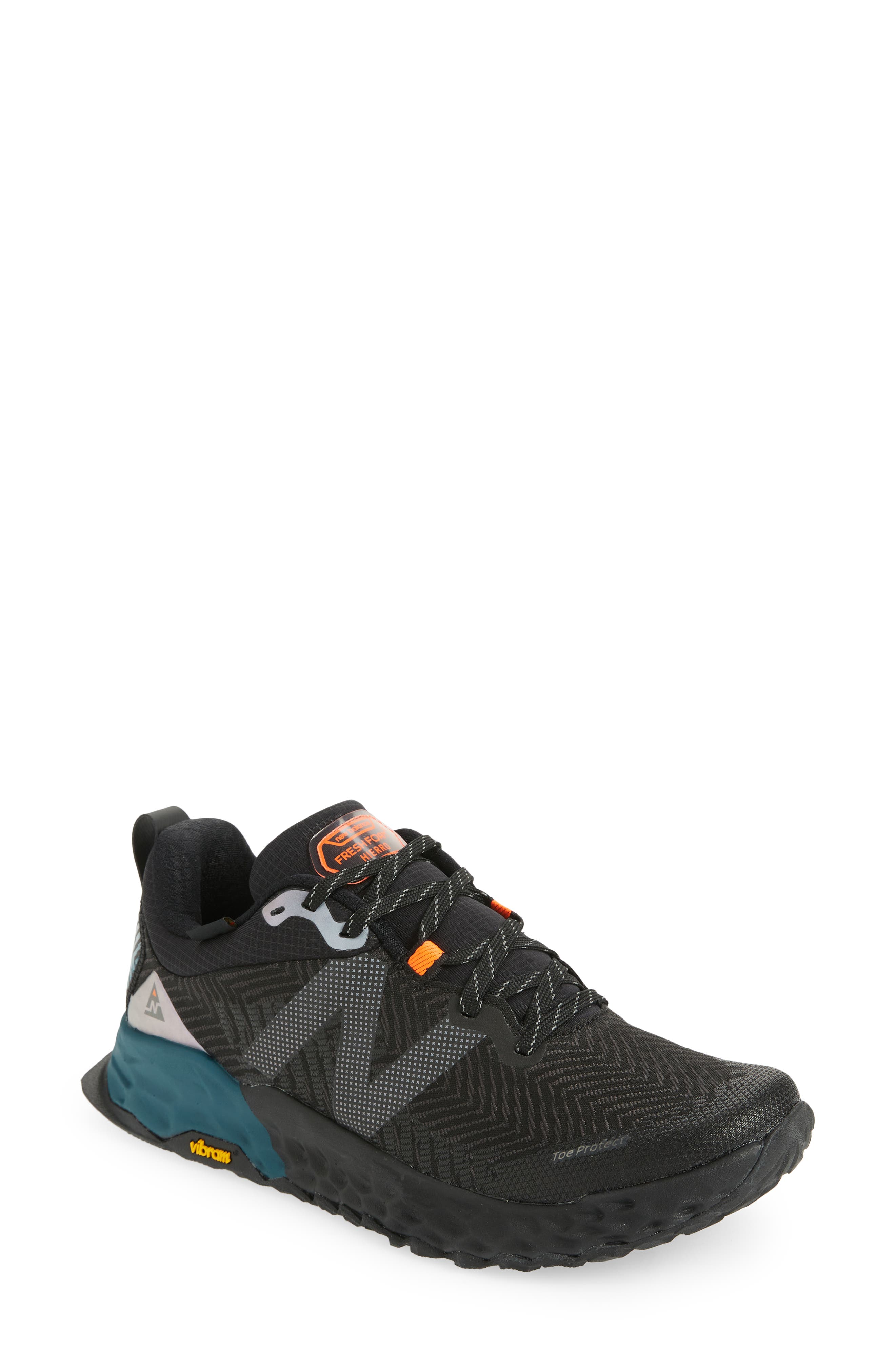 Fresh Foam Hierro v6 Trail Running Shoe, Main, color, BLACK