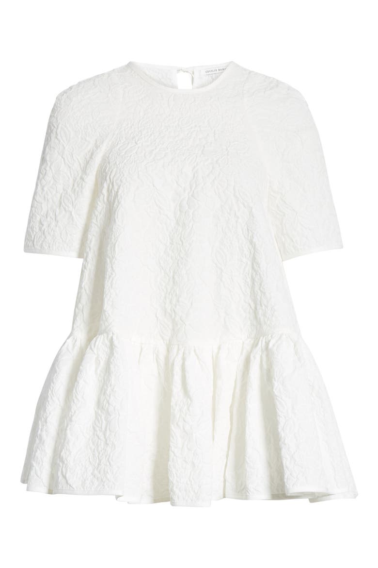 Susi Floral Matelassé Top, Alternate, color, WHITE