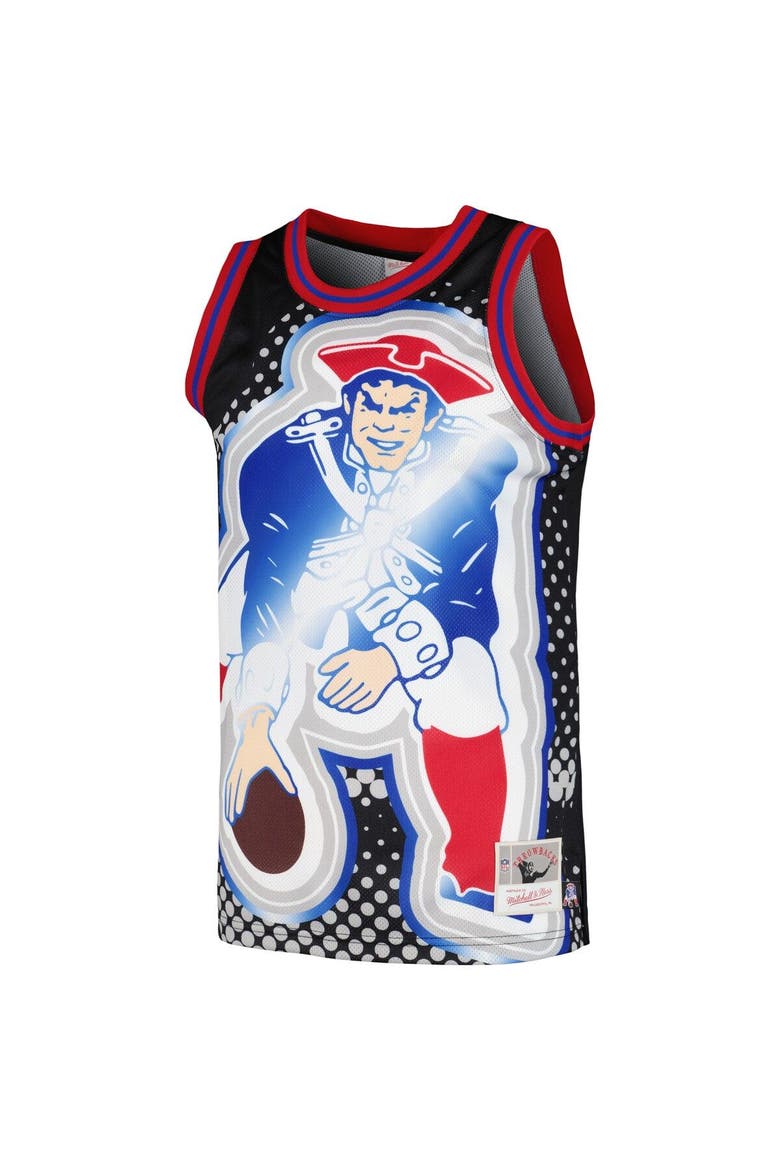 Men's Mitchell & Ness Black New England Patriots Big Face 7.0 Fashion Tank Top, Alternate, color, Black