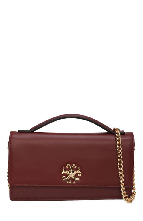 Top Handle Purse with Crossbody Chain