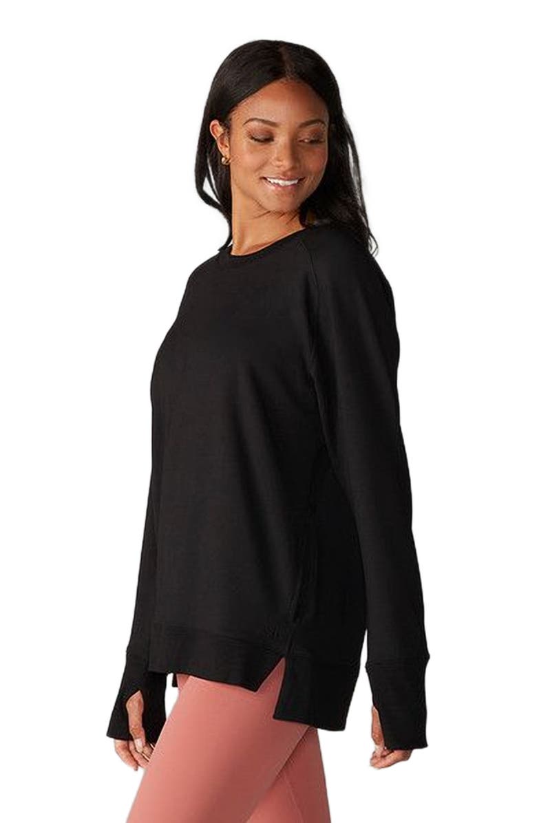 Tavi Cozy Sweatshirt, Alternate, color, Ebony