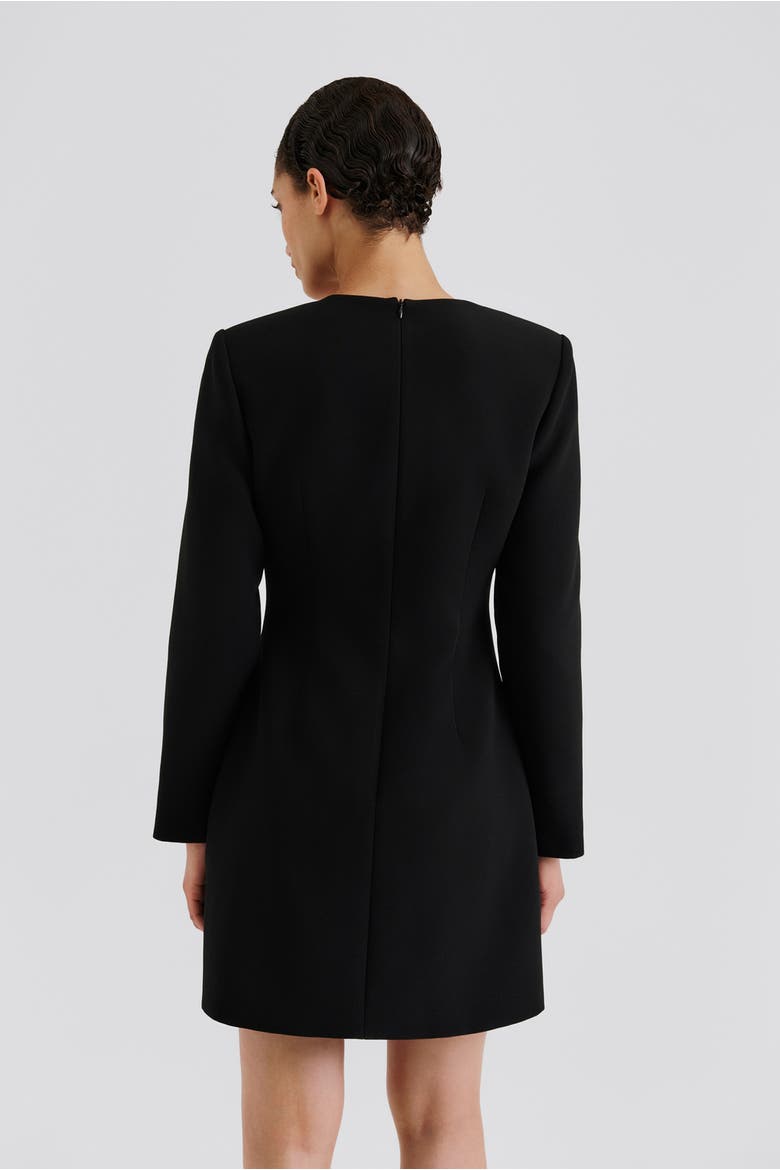 Sonja Long Sleeve Mini Dress, Alternate, color, Black