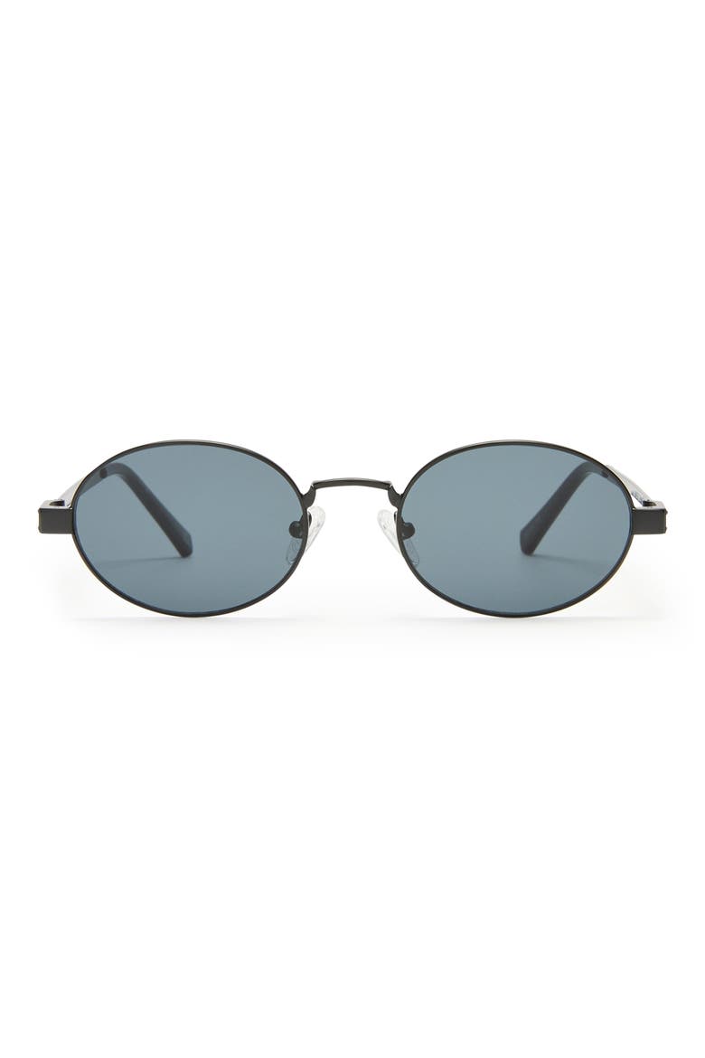 Poseidon Deux 52mm Oval Sunglasses, Main, color, MATTE BLACK