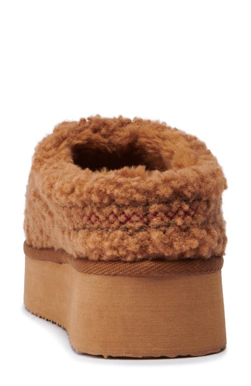 Azalea Wang Damari Faux Shearling Slipper In Brown