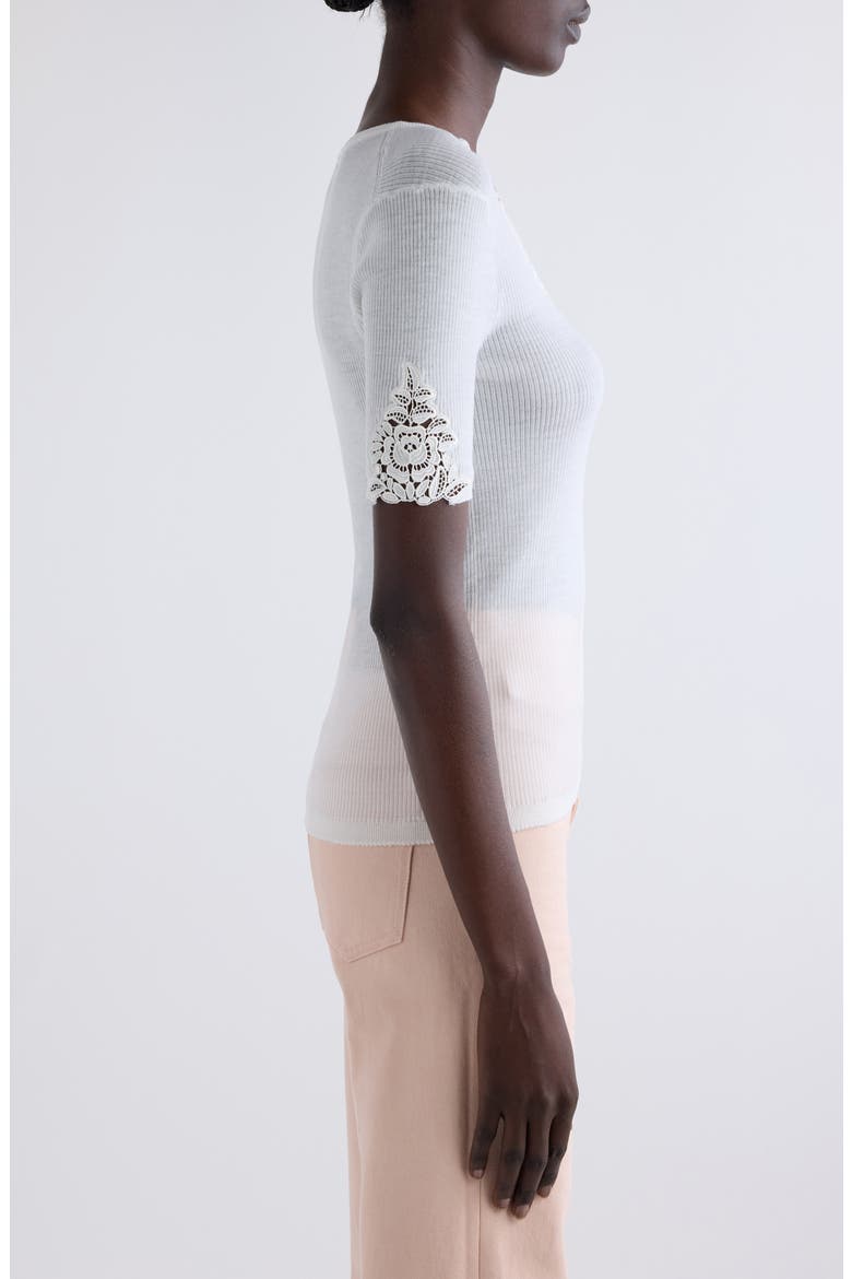 Lace Trim Rib Top, Alternate, color, ICONIC MILK