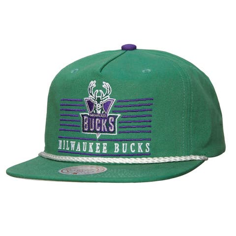 Men's Mitchell & Ness Green Milwaukee Bucks Ascend Deadstock Snapback Hat