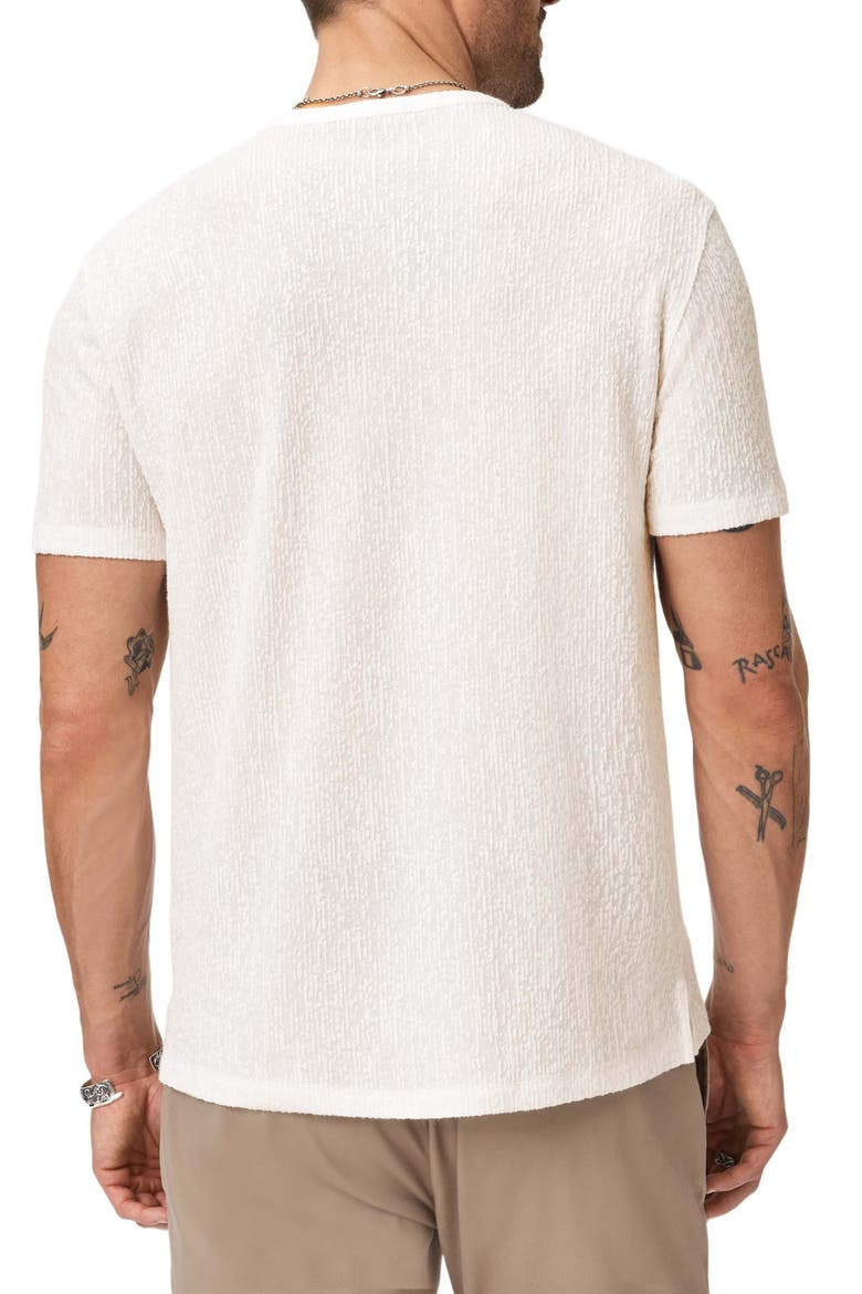 Egon Texture Knit Short Sleeve Henley, Alternate, color, WHITE