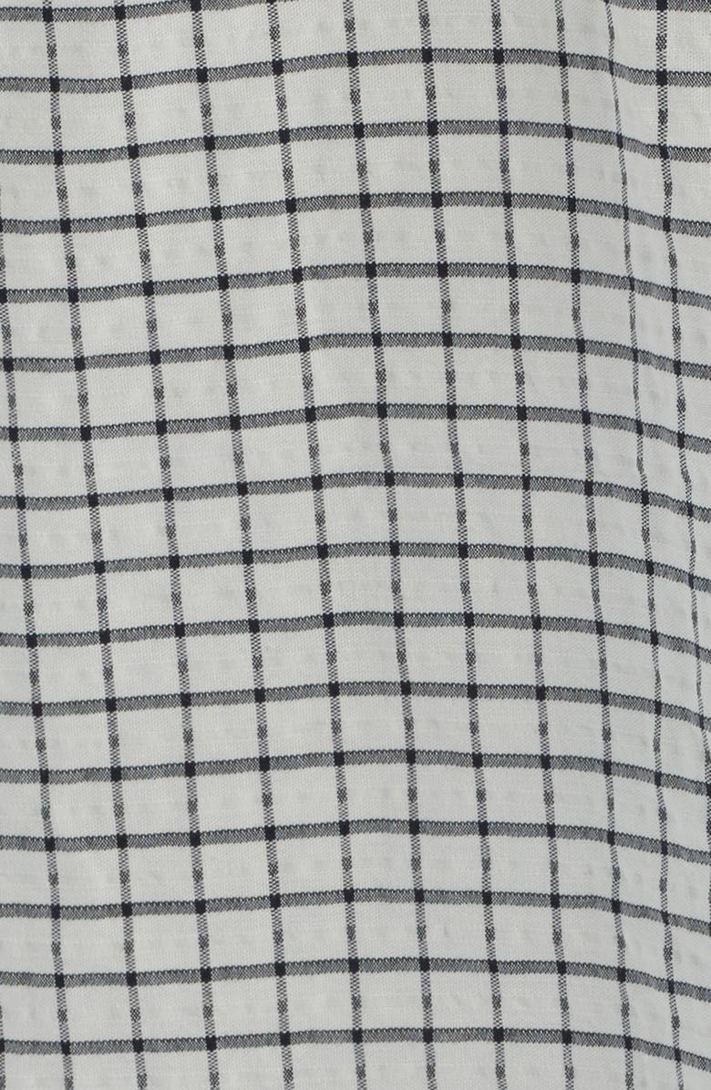 Brooklyn Industries Check Short Sleeve Cotton Button-Up Shirt, Alternate, color, Beige Check