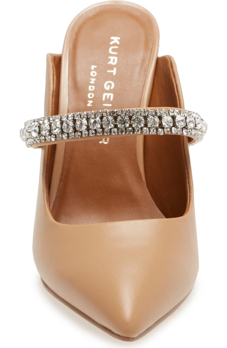 Kurt Geiger London Duke Crystal Strap Pointed Toe Mule, Alternate, color, Camel
