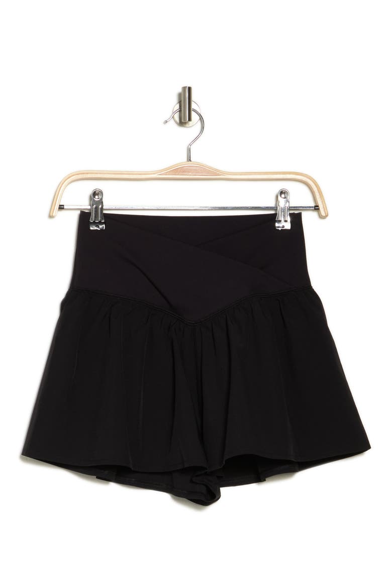 Flowy Woven Shorts, Alternate, color, BLACK